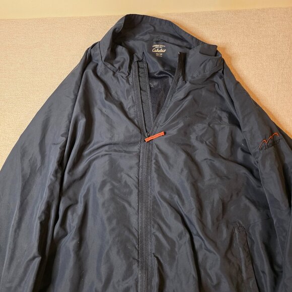 Cabela’s Windcrest Jacket Men’s 3XL Tall Navy Windbreaker Zip Up Mesh Lined Big - Picture 2 of 10